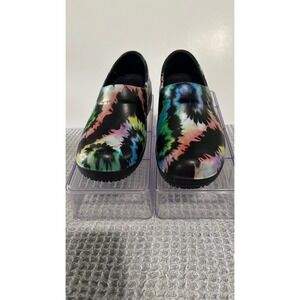 Crocs At Work Bistro Clogs Tie Dye Slip Resistant Shoes Women's Size‎ 9